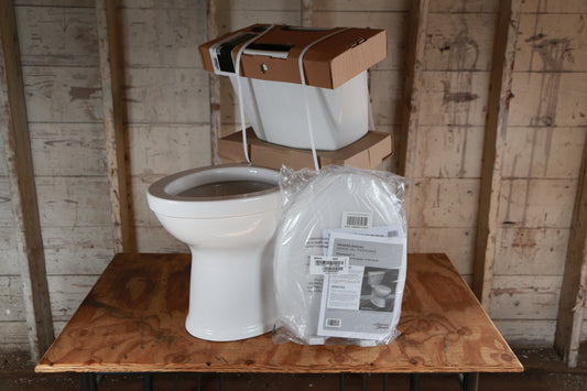 American Standard Champion 4 White Elongated Chair Height 2-Piece Toilet 12-in Rough-In Size