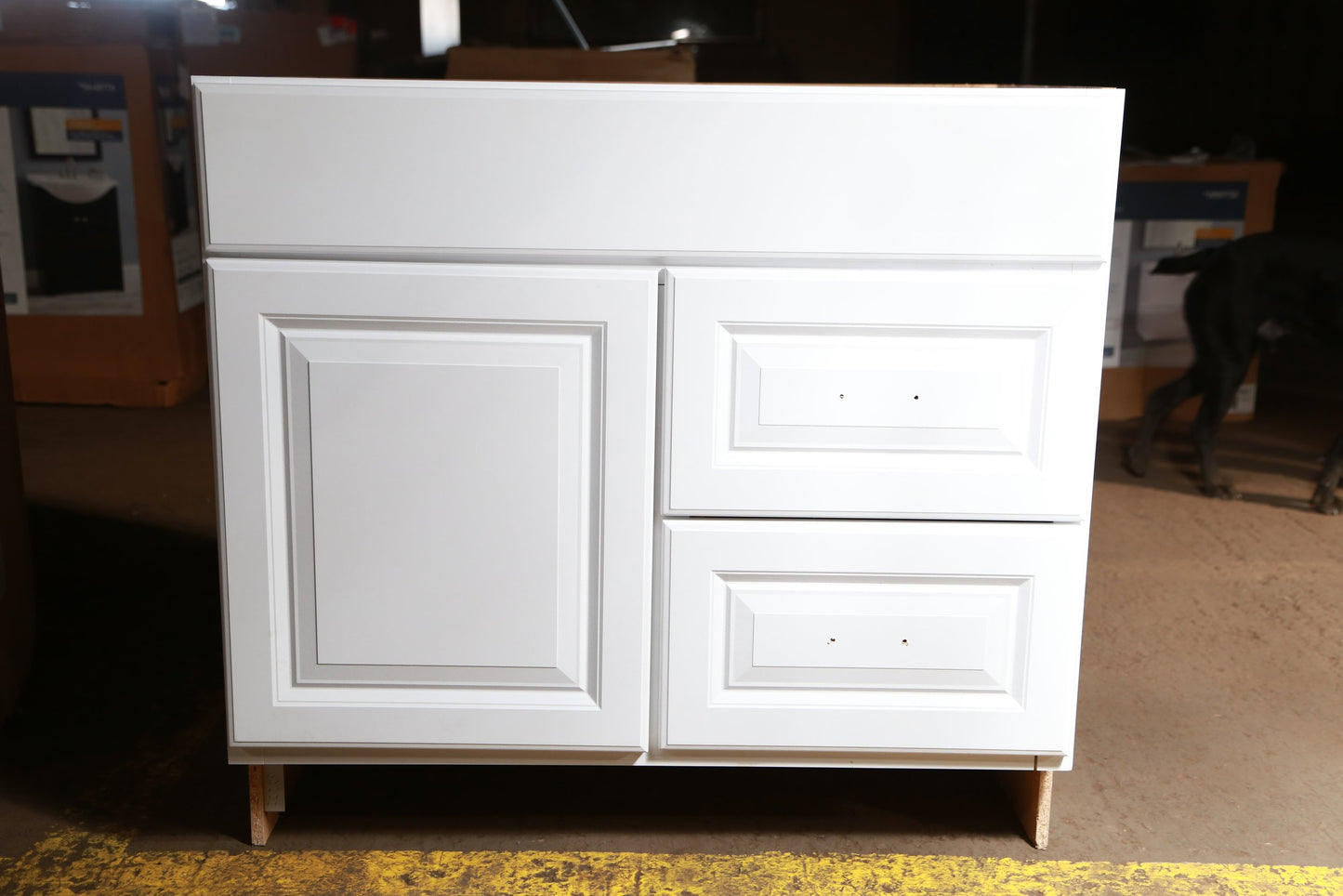 Project Source 36-in White Bathroom Vanity Cabinet