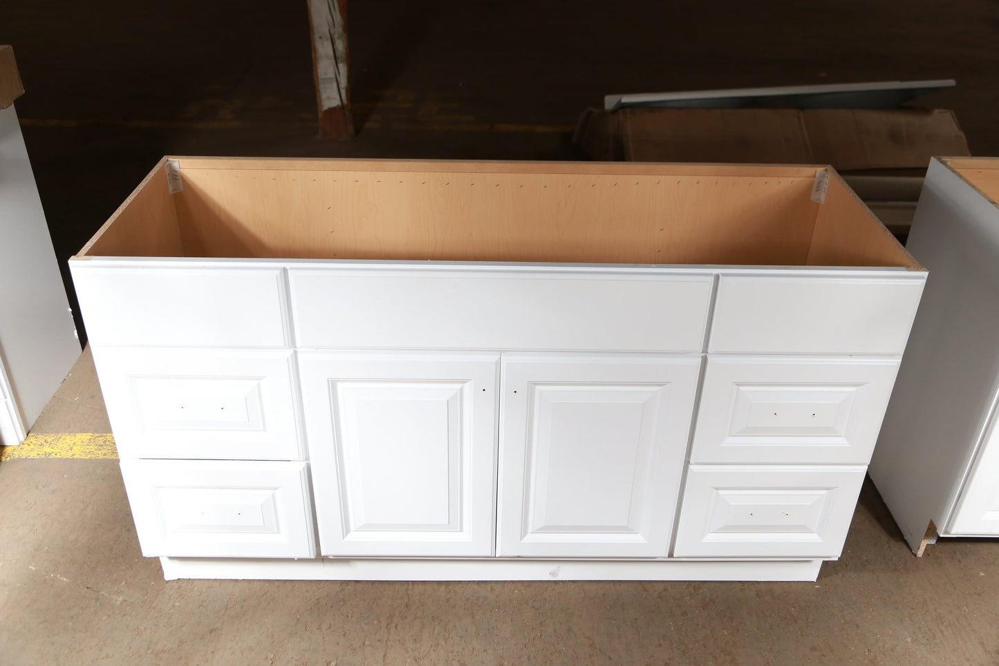 Project Source 60-in White Bathroom Vanity Cabinet