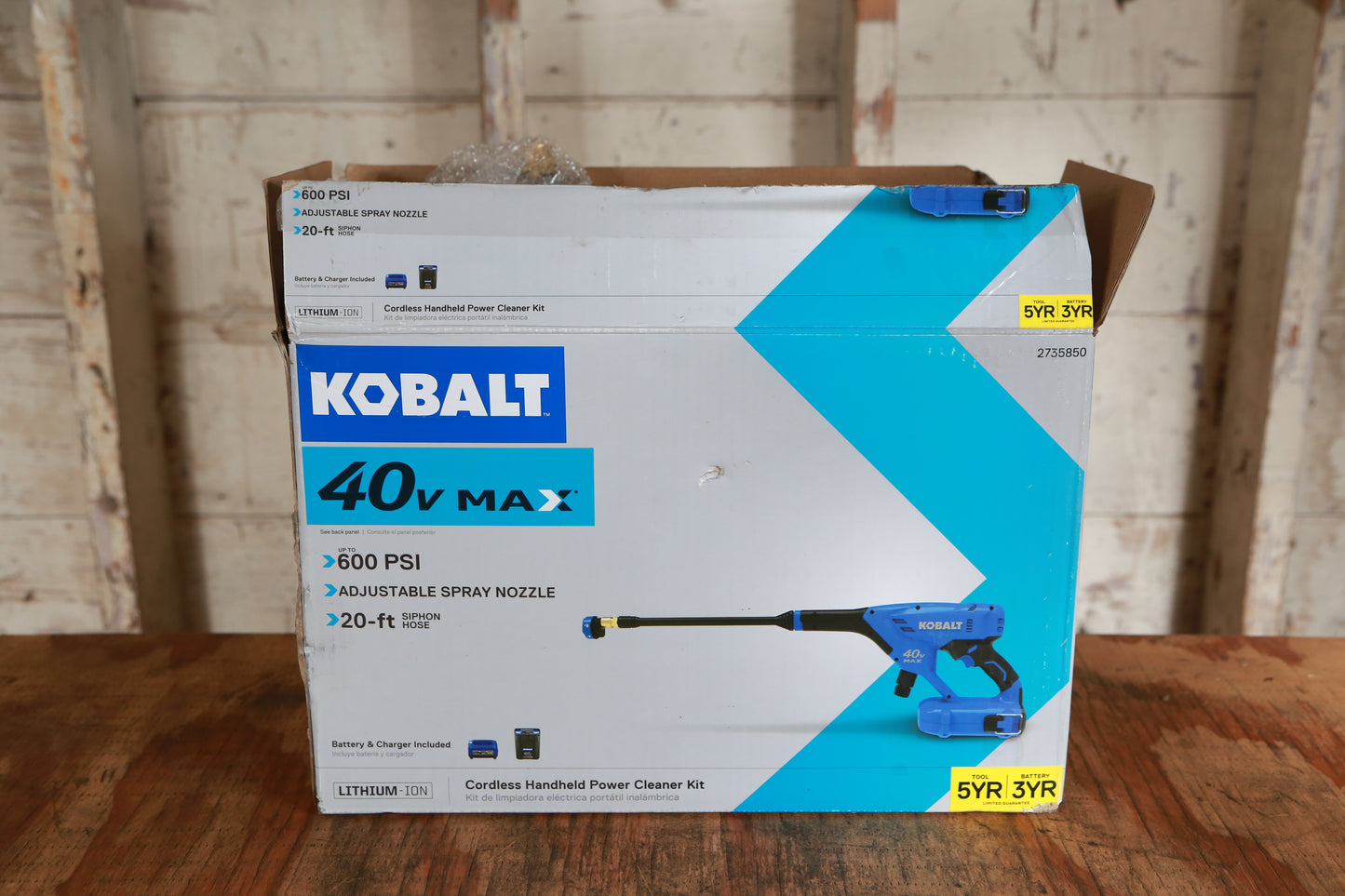 Kobalt 600 PSI 0.8-Gallon Cold Water Electric Pressure Washer