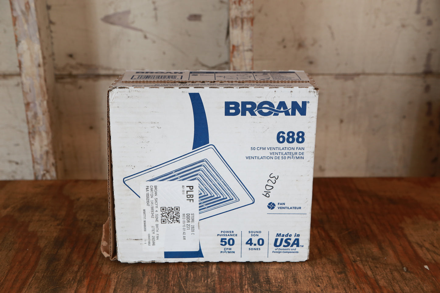 Broan 4-Sone 50-CFM White Bathroom Fan