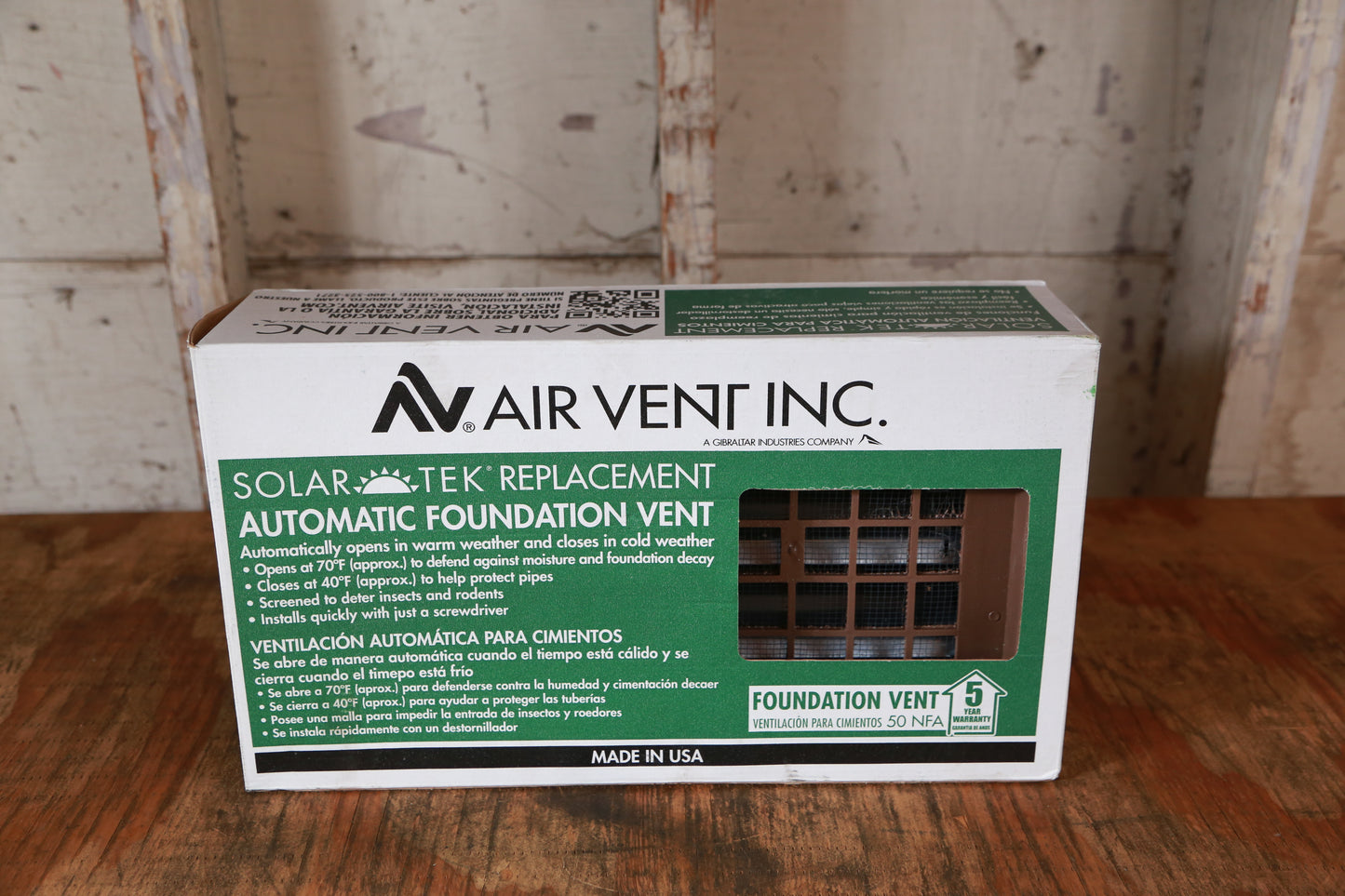 Air Vent Inc Solar Tek Automatic Foundation Vent Brown RABR Replacement