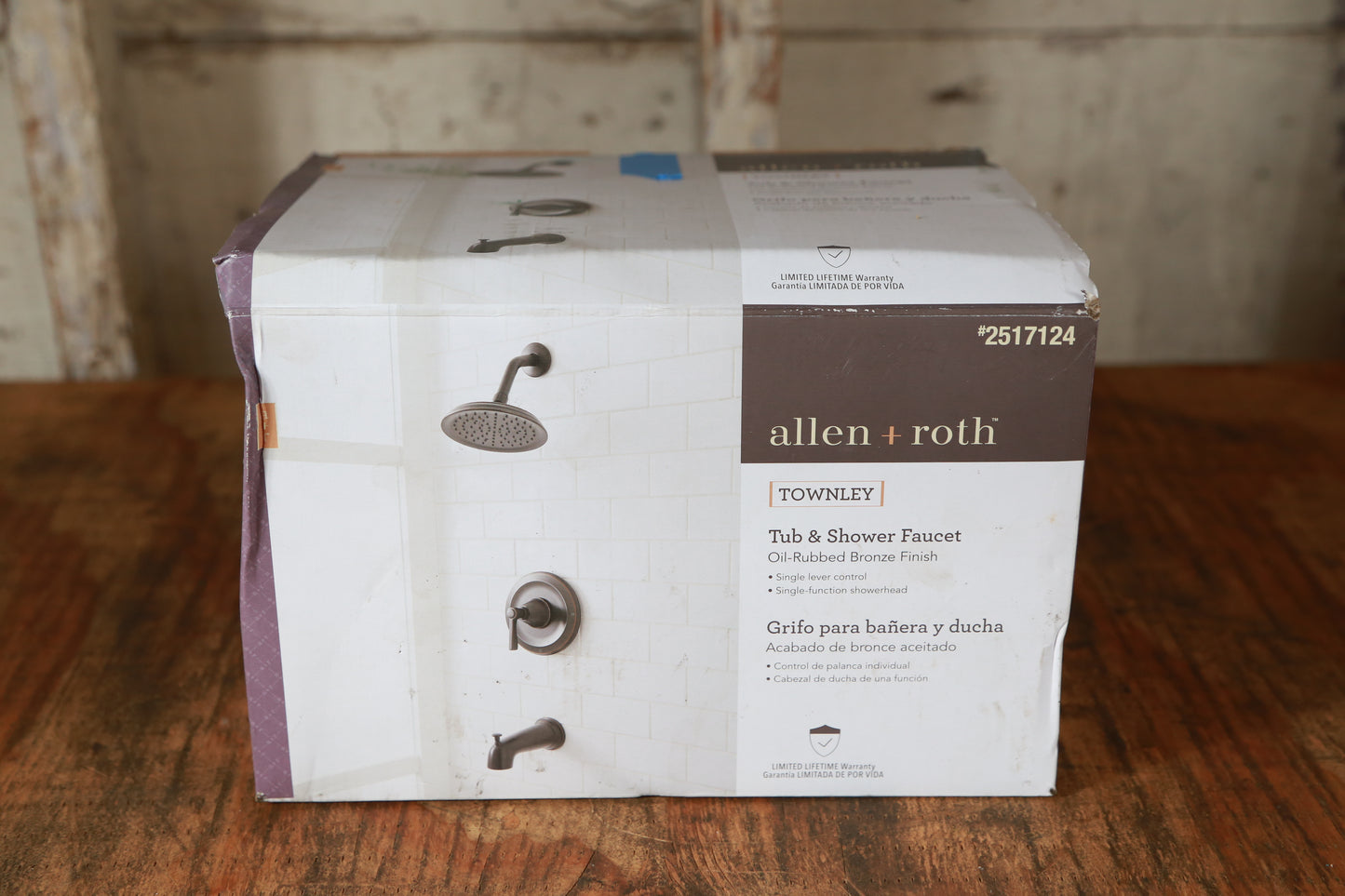 allen + roth Townley Oil Rubbed Bronze 1-Handle Bathtub and Shower Faucet with Valve
