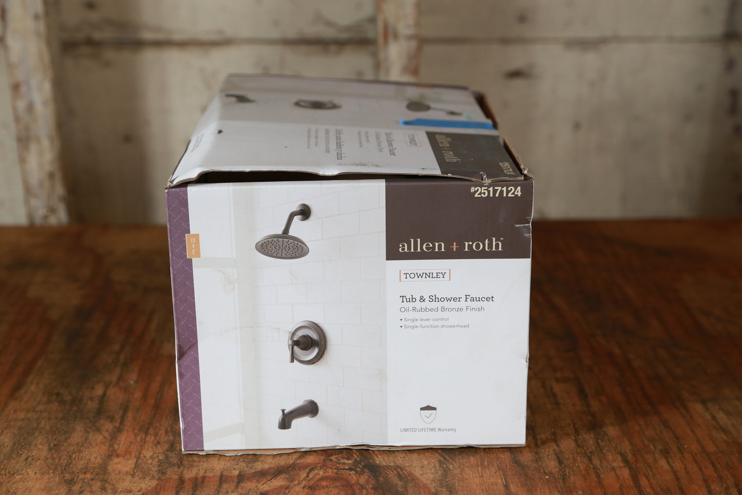 allen + roth Townley Oil Rubbed Bronze 1-Handle Bathtub and Shower Faucet with Valve