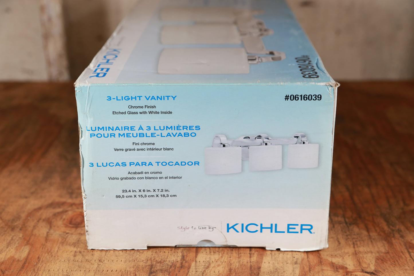 Kichler 3-Light Chrome Modern/Contemporary Vanity Light