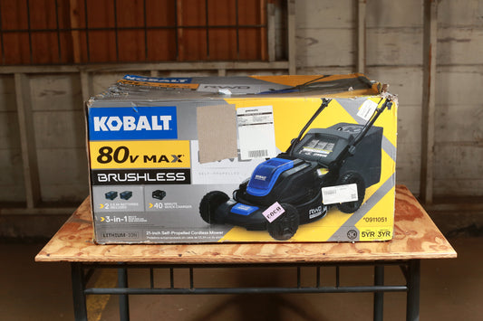Kobalt 80-volt Max Brushless 21-in Self-propelled Cordless Electric Lawn Mower 2.5 Ah (Battery & Charger Included)
